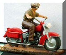 Motorcycle & Rider - Unpainted