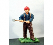 Lumberjack & Axe- Unpainted Figure